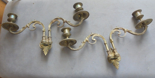 Paire bougeoirs piano en - de, de