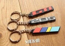 Porte Clés pour 205 GTI PTS Keyring Keychain Stripes Sport Bandes
