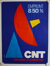 Affiche EMPRUNT 8,50% Caisse Nationale Télécommunications 1973 TULOUP