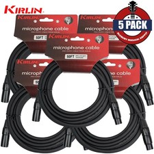 5-PACK Kirlin 50FT XLR Male to