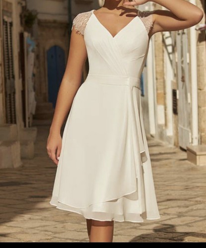 Robe blanche courte taille - robe,