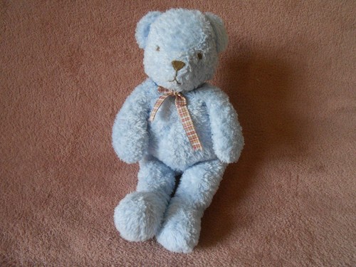 Peluche doudou ours - , bleu