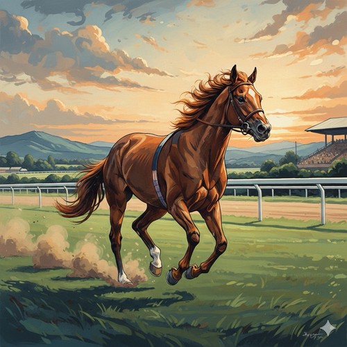 Affiche poster cheval pur sang - poster,