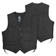 Gilet Cuir Moto Motard Chopper