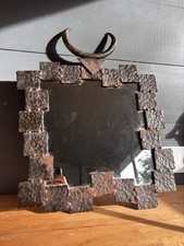 Miroir brutaliste fer forgé