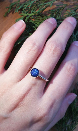 Bague saphir bleu - , étoile
