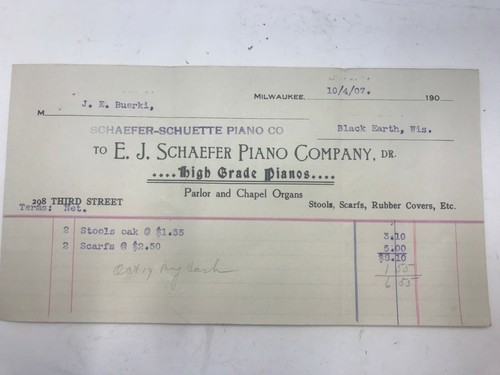 1907 invoice from - invoice,