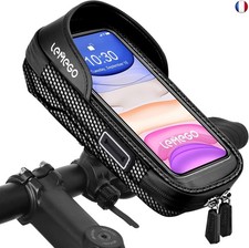 LEMEGO Support Téléphone Vélo Etanche, Sacoche Vélo Guidon Cadre Porte Tel