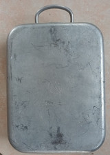 Gamelle aluminium Armée française. Datée de 1956. Gamelle 3 éléments. Algérie.