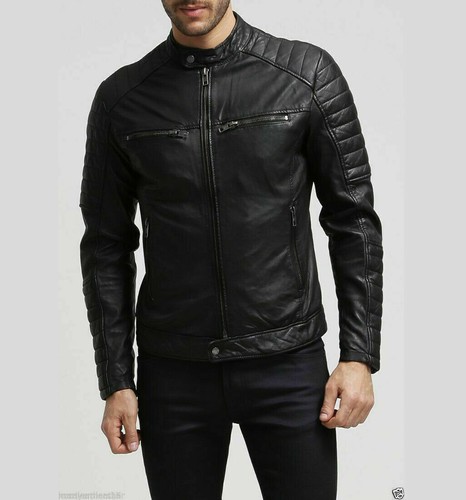 Veste cuir motard - en, pour