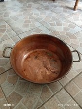 ?Ancienne bassine à confiture en cuivre de 37,5cm de diamètre