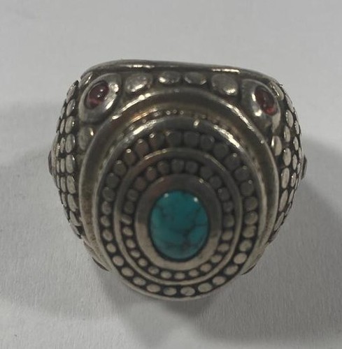 Bague turquoise argentée - turquoise,