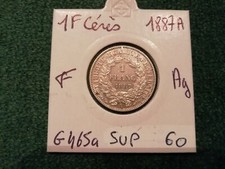 1 Pièce de 1 F Cérès  1887A