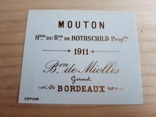 étiquette vin Chateau Mouton