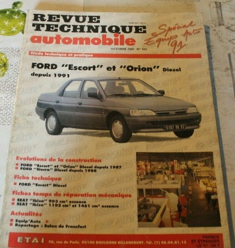 Revue technique ford escort - ford,