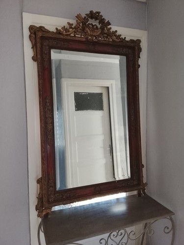 Miroir ancien louis - miroir, bois