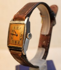 Montre bracelet homme années 30 rectangulaire cadran bicolore - ref TOU24MON016