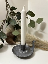 ancien bougeoir en étain