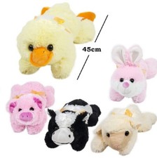 Animal Peluche 45cm Doux Petit Animal Coussin Couché Souple Plush