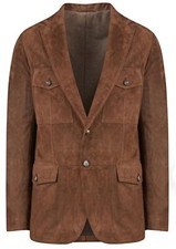 Blazer En Cuir Suédé