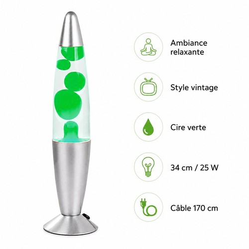 Lampe lave magma verte - à, 34