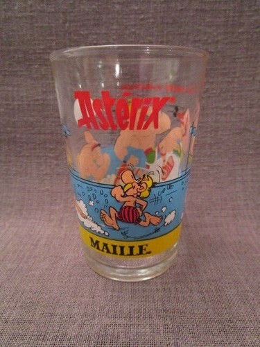 Verre moutarde illustré - verre,