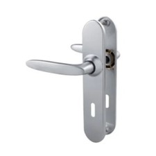 Poignées sur plaques clé L - chromé velours - entraxe 195 mm - Jazz VACHETTE