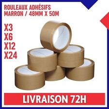 x3 x6 x12 x24 Rouleaux Ruban Adhésif Large MARRON 48mm x 50M Emballage Carton