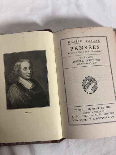 Pensées blaise pascal - blaise, pascal,