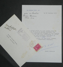 André CASTELOT - LETTRE AUTOGRAPHE SIGNÉE, estimation par la maison Charavay