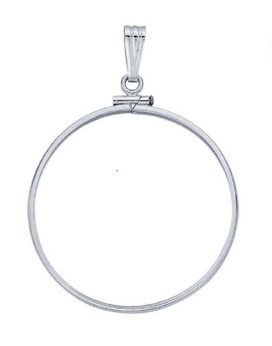 Sterling silver coin bezel for - coin,