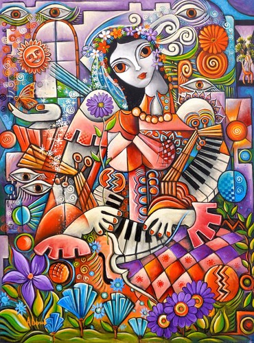 Peinture style cubiste - de,