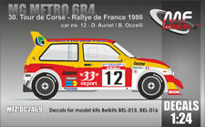 DECALS 1/24 MG METRO 6R4 - #12 - AURIOL - RALLYE TOUR DE CORSE 1986 - DC2469