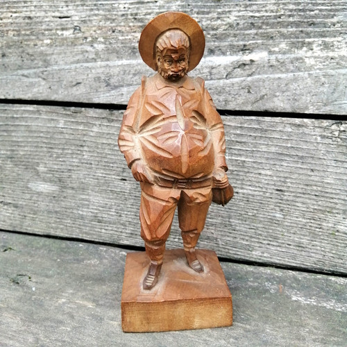 Statuette bois sculpté - bois,