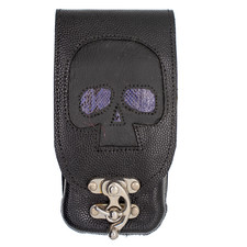 Crâne Portable Pochette Serpent Portefeuille Ceinture Cuir Holster Motard Gothic