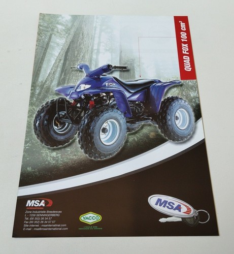 Msa fox 100 2001 prospectus - 100, de