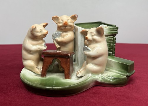 Porcelain german pink pig - german,
