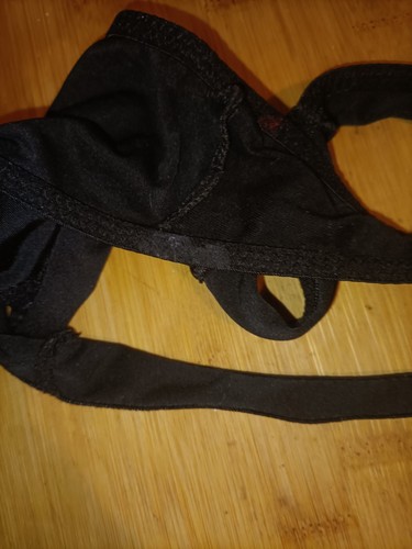 String noir femme porte - string,