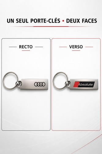 Porte clés audi métal - porte-clés, recto