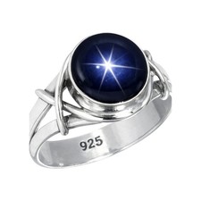 Bague homme saphir étoile