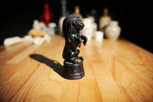 Vintage circus lion iron bank - lion,
