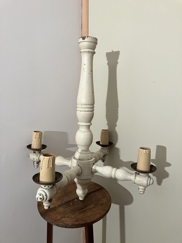 Vintage lustre bois et - en,