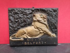 Plaque fonte Lion de Belfort