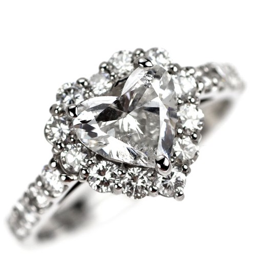 Bague diamant forme de - diamant, en