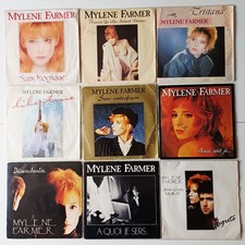Mylene Farmer, Lot De 9 Vinyl SP 45t, TBE 