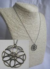 collier 3 gr pendentif rosace fleur en ARGENT MASSIF 925 / N°625