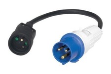 Cordon adaptateur Femalle Schuko 2P+T 16A borne camping  NEUF