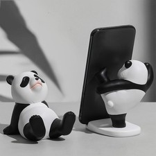 Panda Statue Support de téléphone de bureau Figurine de support de téléphone