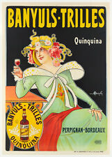 Original Belle Epoque Poster - Auzolle - Banyuls Trilles Quinquina -Alcohol 1910