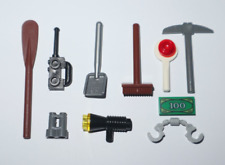 Lego ® City Lot 10 Accessoires Talky Pelle Balais Scie Menottes Jumelles Lampe